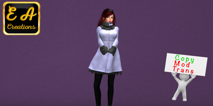 Lady's Fur coat lavender mesh