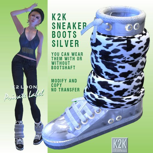 sneaker boots silver
