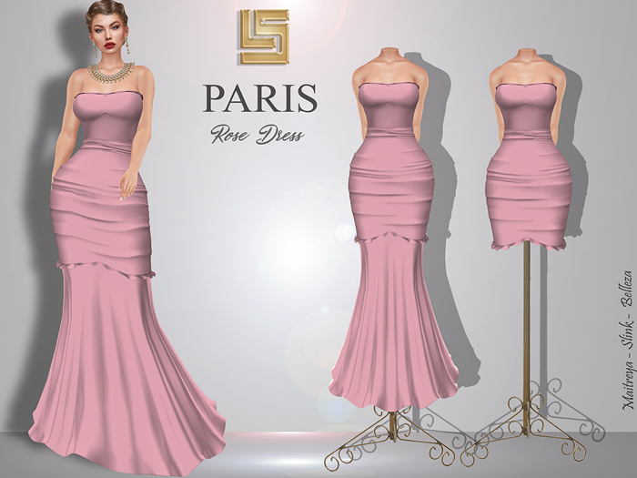 [LS] PARIS DRESS ROSE