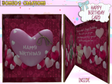 BMC3048 - HAPPY BIRTHDAY CARD WITH A HEART.
