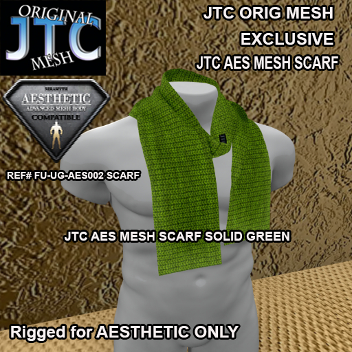 JTC AES MESH SCARF SOLID GREEN[BOX]