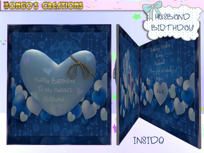 BMC3050 - HAPPY BIRTHDAY TO MY PERFECT  HUSBAND - CARD