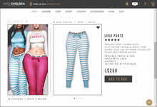 .miss chelsea. Leah Pants Blue Stripe