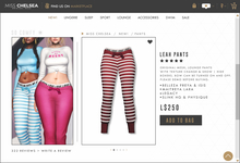.miss chelsea. Leah Pants Red Stripe