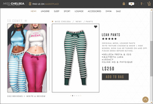 .miss chelsea. Leah Pants Teal Stripe