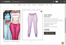 .miss chelsea. Leah Pants Lilac Stripe