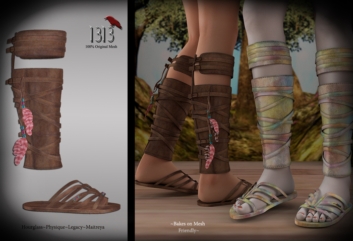 (*<*) 1313 Sharla Sandals - Faded Leather