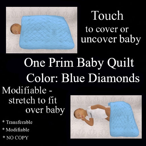 Blue Diamonds Baby Quilt