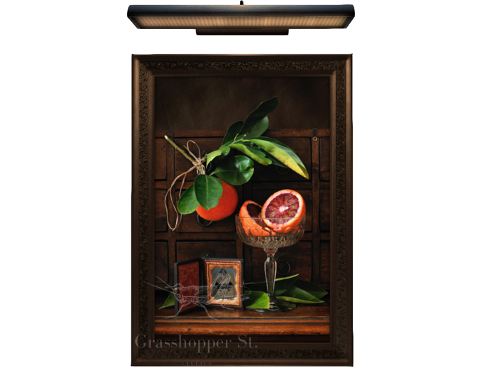 GHS Art: Blood Oranges, Portrait, Champagne Coupe