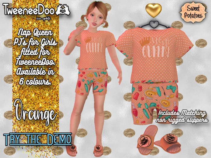 < SP > Nap Queen PJ's for Tweeneedoo - Orange