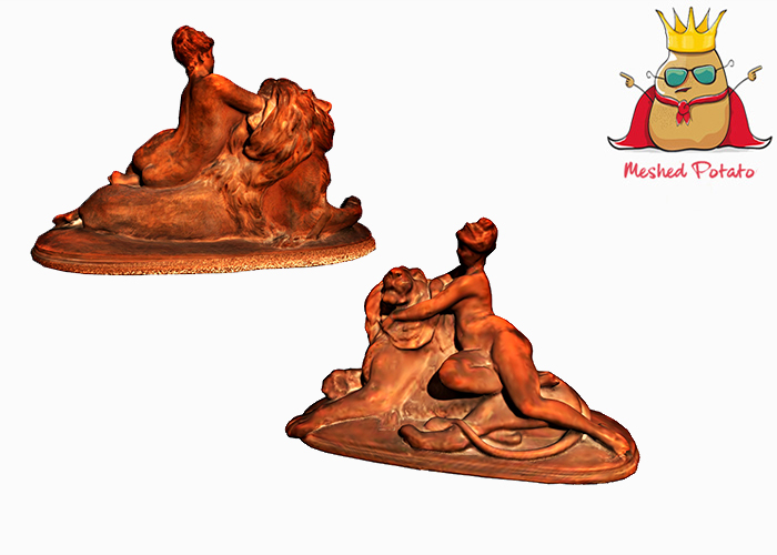 Meshed Potato - Woman with Lion Statue - Full Perm Mesh