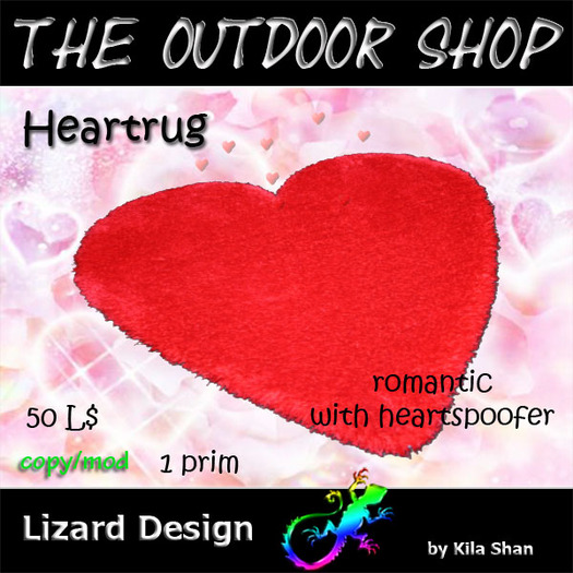 Heartrug with heartspoofer for Valentines Day, romantic