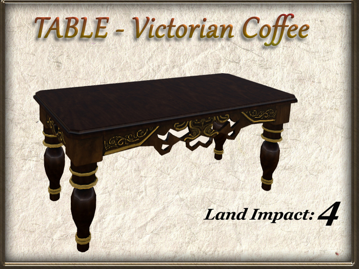 TABLE - Victorian Coffee (4Li ) Full Perm