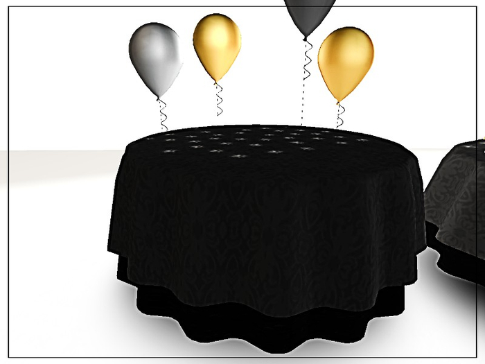 [AE] Party Bundle- Black Tie Party Table Round