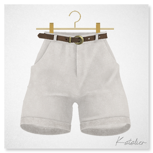 Kotolier . Corduroy Shorts - white