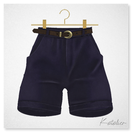 Kotolier . Corduroy Shorts - navy