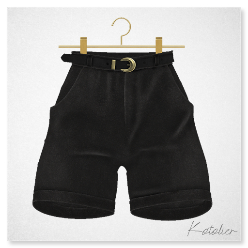 Kotolier . Corduroy Shorts - black