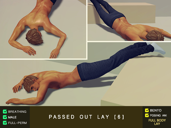 Male Passed Out Lay 6 (Sleep/Drunk/Sick)