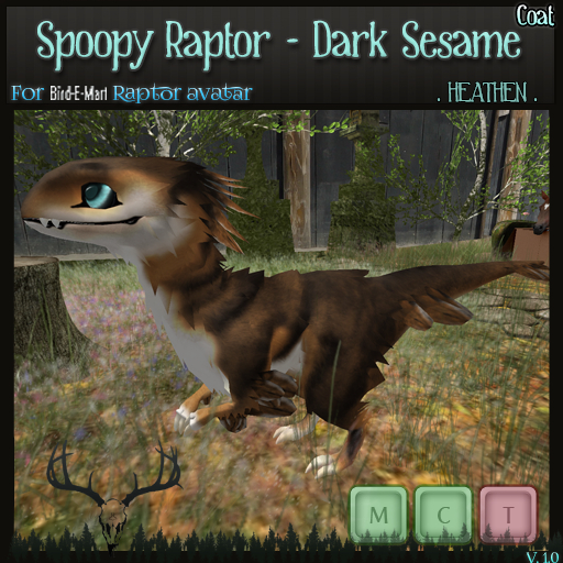 [. H .] Spoopy Raptor - Shibe {Dark Sesame}[ADD]