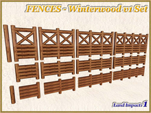 FENCES - Winterwood v1 Set (1 LI) (Full perm)