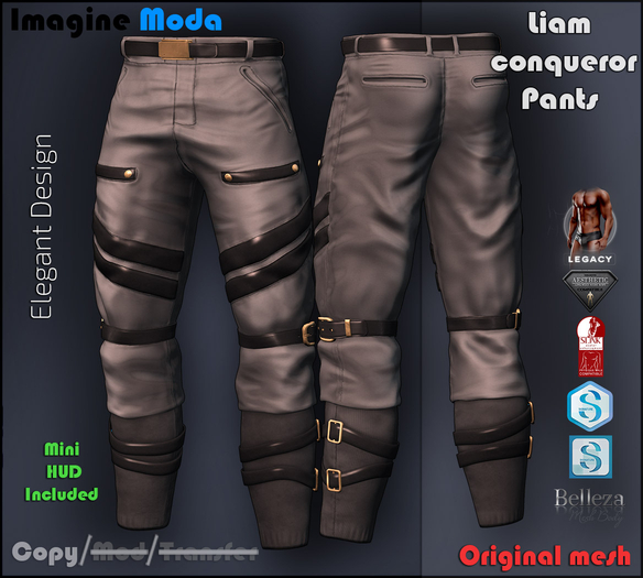 Liam Conqueror Pants {Gray} Aesthetic, Gianni, Geralt, Slink, Jake, Legacy -Imagine Moda-