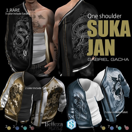 1.::GB::One shoulder Sukajan / DRAGON RARE Signature