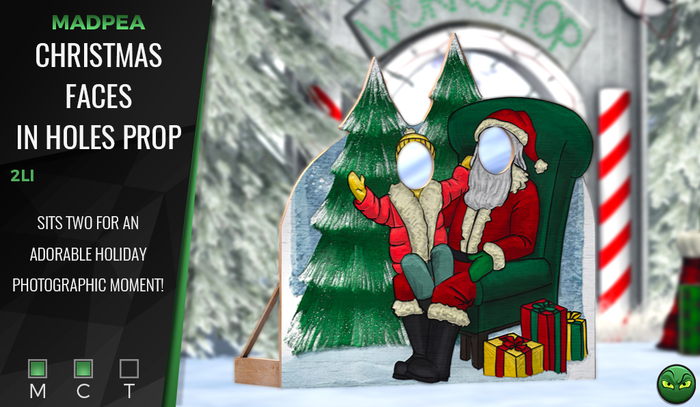 MadPea Christmas Faces in Holes Prop