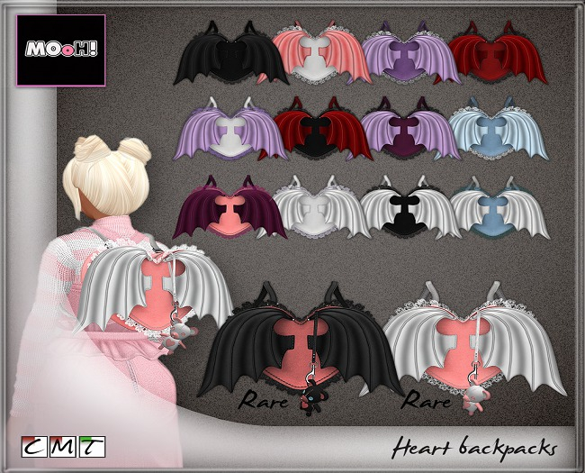 MOoH! Heart backpack pink/white RARE