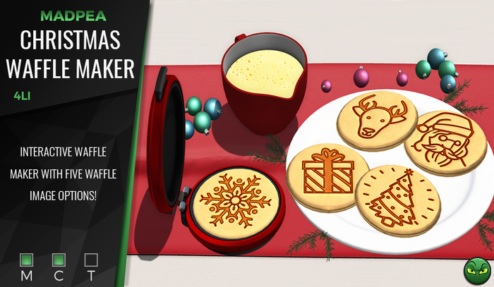 MadPea Christmas Waffle Maker