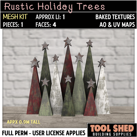 Tool Shed - Rustic Holiday Tree Mesh Kit - Christmas Decoration