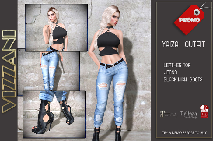 SEXY OUTFIT MESH  MOD. YAIZA - CREATED BY VIZZANI.