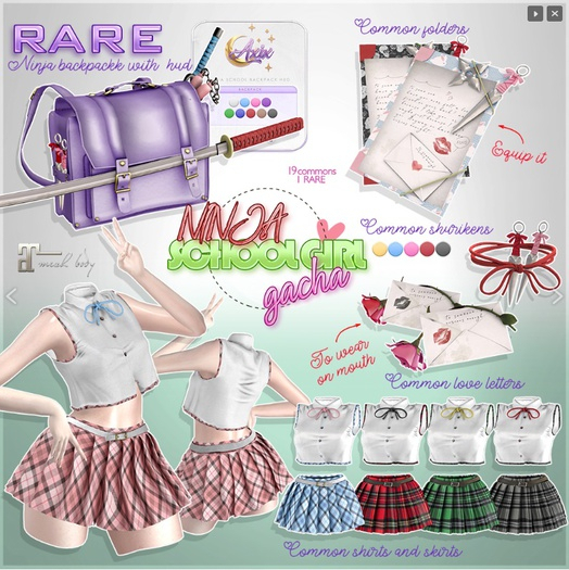 ::Axix:: Ninja School Backpack RARE