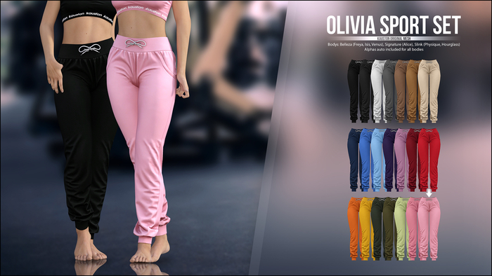 [Kauston] Olivia Sport Set - Pants (Light Pink)