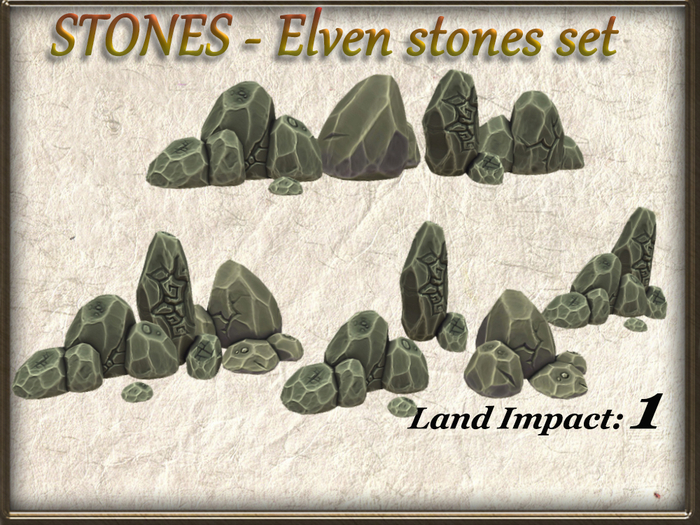STONES - Elven stones set ( 1 Li ) Full Perm