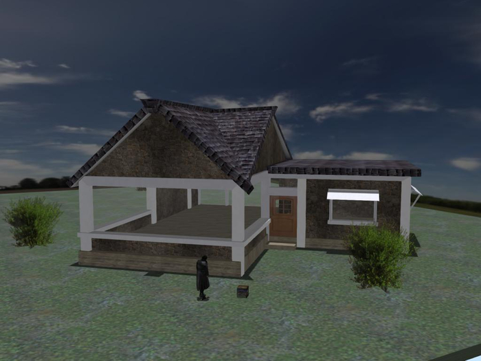 Small stone beach house