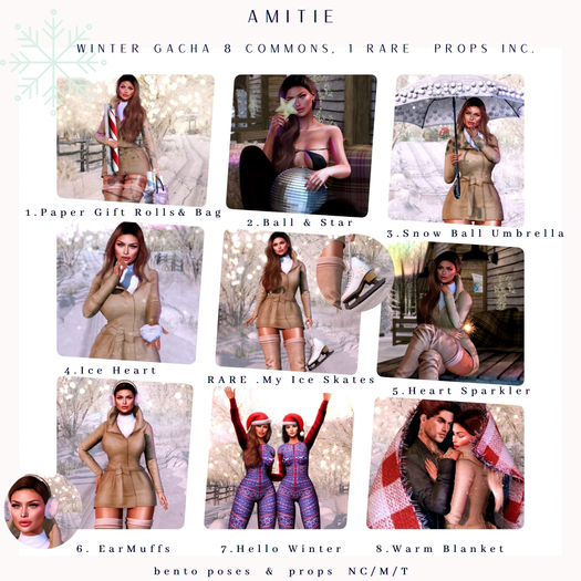 Amitie Winter Gacha 01 COMMON