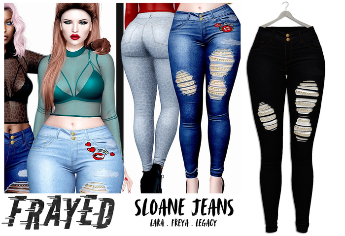 Frayed - Sloane Jeans - Black