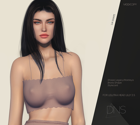 DNS - Lia Shape & Style card Lelutka Lilly 2.5 [Legacy/Maitreya]