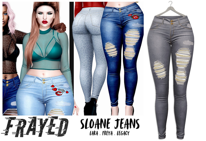 Frayed - Sloane Jeans - Stone