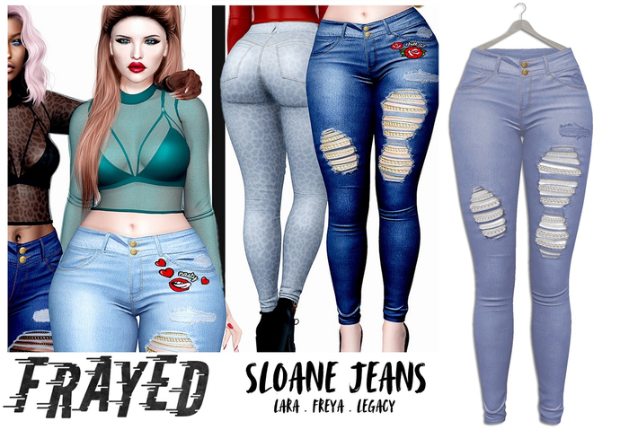 Frayed - Sloane Jeans - Blue