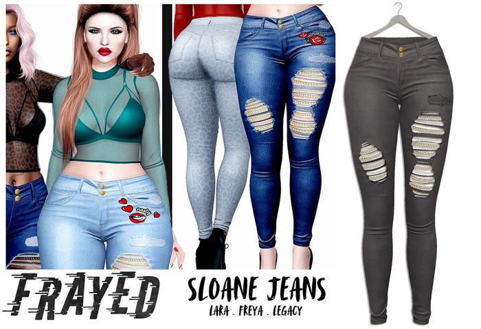 Frayed - Sloane Jeans - Grey