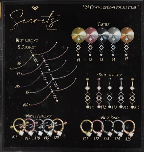 - Secrets - Kendal Nose Piercing - Boxed - 23