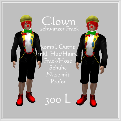 Clown Schwarzer Frack