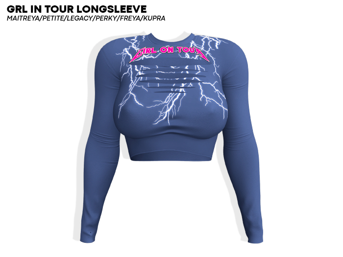 ROULY :: Grl in Tour Longsleeve - ThunderNavy