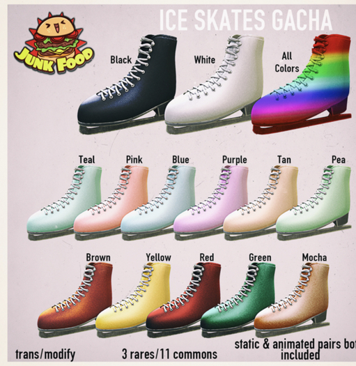 Junk Food - Ice Skates Black RARE