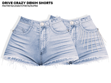 ROULY :: Drive Crazy Denim Shorts - Alice Blue