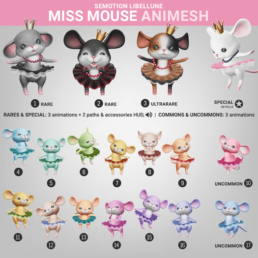 SEmotion Libellune Miss Mouse Animesh #10 UNCOMMON