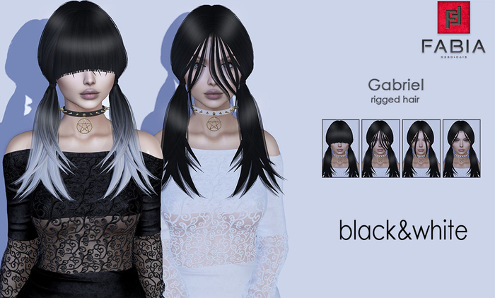 -FABIA- Mesh Hair   < Gabriel> Black&White