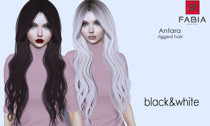 -FABIA- Mesh Hair   < Antara> Black&White