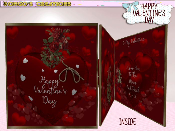 BMC3062 - HAPPY VALENTINE'S DAY - LOVE HEART CARD.
